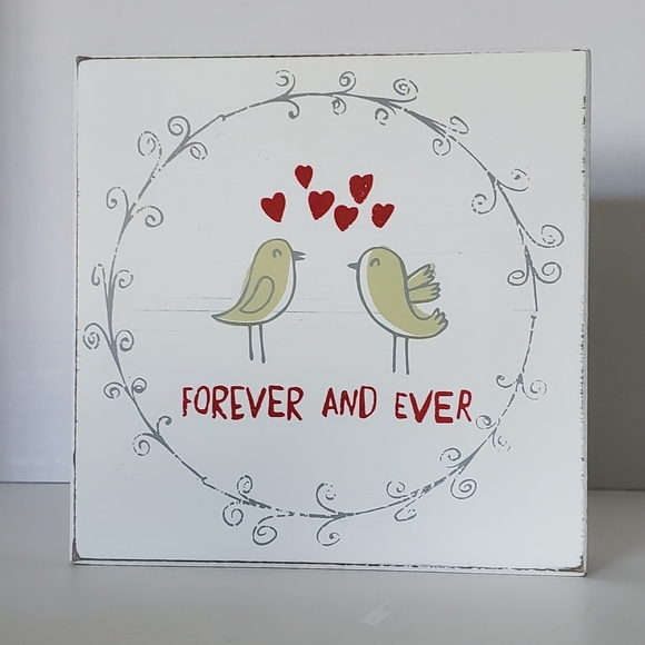 Forever and Ever Rustic Love Message Box Decoration - Picture 1 of 2